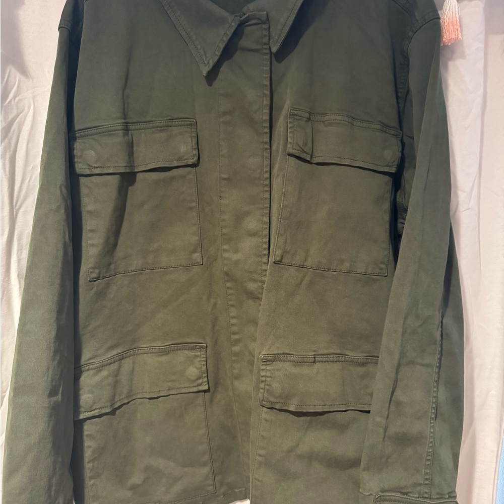 Good American Dark Green Utility Jacket